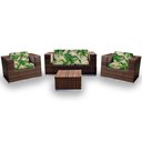 Ver imagem 1 de Conjunto Bora Bora - 1 Sofá 2 Lugares + 2 Poltronas + 1 Mesa de Centro - Egeias