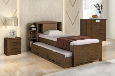 Cama Solteiro com Box Milênio Plus 100% Mdf D Doro Móveis - Ypê