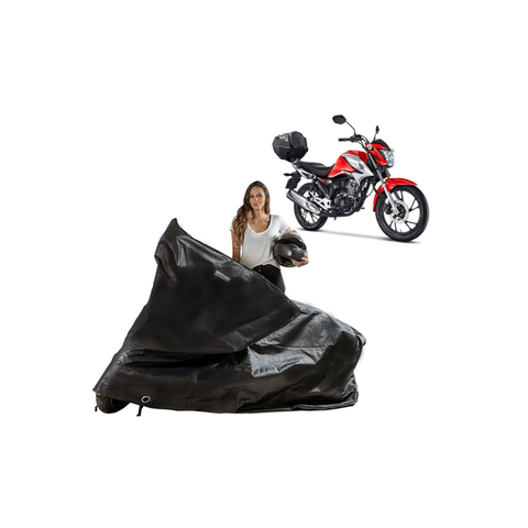 Capa Protetora Honda Cg 160 Titan com Baú Impermeável Uv
