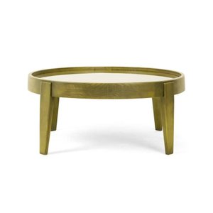 Mesa de Centro de Madeira e Vidro 94cm Virgínia Oregon