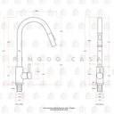 Ver imagem 5 de Torneira para cozinha gourmet Misturador Monocomando Iriri Pingoo.casa - Cromado