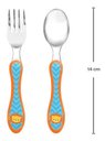 Ver imagem 3 de Kit Talher Infantil Leãozinho em Aço Inox 2 Peças Buba