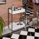 Ver imagem 4 de Carrinho Multiuso Organizador para Cozinha Salão de Beleza com Rodinhas Branco Lara