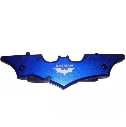 Canivete Batman Formato Morcego 2 Lâminas Azul - 1