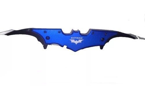 Canivete Batman Formato Morcego 2 Lâminas Azul - 2