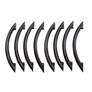 Kit 4 Pares de Puxador Armário Gaveta Cozinha Símplice Cor:preto