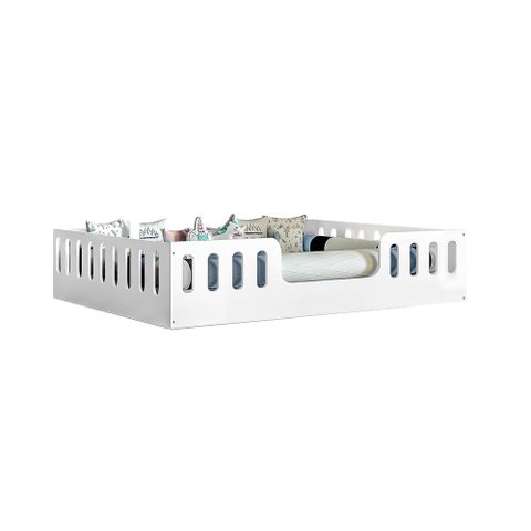 Cama Casal Montessoriana Helo Lousa Mágica - Branco