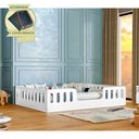 Ver imagem 2 de Cama Casal Montessoriana Helo Lousa Mágica - Branco