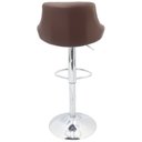 Ver imagem 5 de Kit 3 Banquetas Milano Carmel Estofada Giratória C/ Regulagem - Café