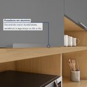 Ver imagem 6 de Armário de Cozinha 5 Portas 2 Gavetas 160cm 100% MDF Realeza Marrom/Carvalho/Titânio