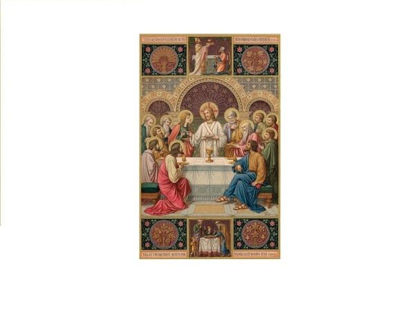 Arte Sacra Decorativa Santa Ceia Impressão Digital em Tecido - 2