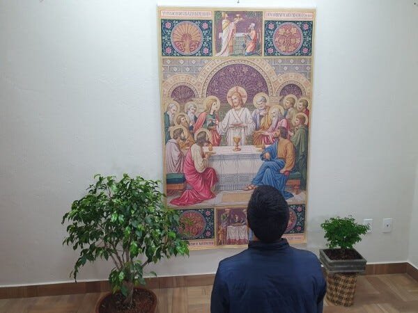 Arte Sacra Decorativa Santa Ceia Impressão Digital em Tecido - 3