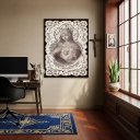 Ver imagem 2 de Quadro Decorativo Virgem Maria Renda - 70x50cm:moldura Preta