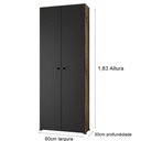 Ver imagem 2 de Armário para Escritório 2 Portas Office Castani Chade Brienza Decor