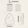 Espelho Gota Pear Decorativo Triangular 60x50:TABACO - 4