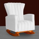 Ver imagem 3 de Kit Poltrona Balanço Melinda e Puff Jade Suede