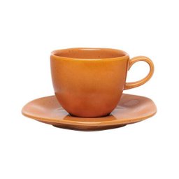 Conjunto de 6 Xícaras Grandes 220ml Com pires Ryo Papaya - 1 Conjunto de 6 Xícaras Grandes 220ml Com pires Ryo Papaya - 1