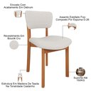 Ver imagem 5 de Kit 02 Cadeiras para Sala de Jantar Cozinha Living Estofada Dara L02 Bouclê Cru - Lyam Decor
