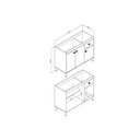 Ver imagem 2 de Balcão de Cozinha Modulado Torino C/ 3 Portas e 1 Gaveta S/ Tampo 120cm Mel - Movelbento