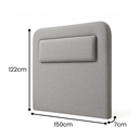 Ver imagem 2 de Cabeceira P/ Cama Casal Moderna Estofada Suede 150cm