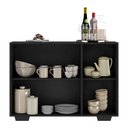 Ver imagem 6 de Aparador Buffet 3 Portas com Pés Quadrados Veneza Multimóveis MP1010 Preto