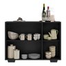 Aparador Buffet 3 Portas com Pés Quadrados Veneza Multimóveis MP1010 Preto - 6