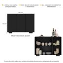 Ver imagem 4 de Aparador Buffet 3 Portas com Pés Quadrados Veneza Multimóveis MP1010 Preto