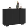 Aparador Buffet 3 Portas com Pés Quadrados Veneza Multimóveis MP1010 Preto - 3
