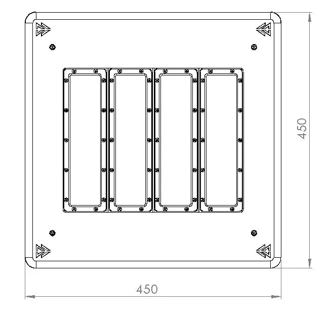 Luminária Posto de Combustível 400w Led Osram 36000l Combate - 3