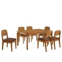 Ver imagem 2 de Conjunto Sala de Jantar Mesa Dublin Tampo em MDF e 6 Cadeiras Cleo Yescasa