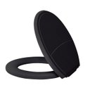 Ver imagem 1 de Assento Sanitário Plástico Plus Slim Almofadado Preto, Opção: Preto