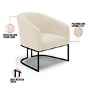 Ver imagem 6 de Kit 2 Poltronas Stella Linho Bege A19 Base Industrial Preto - D’Rossi