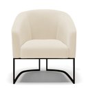 Ver imagem 3 de Kit 2 Poltronas Stella Linho Bege A19 Base Industrial Preto - D’Rossi