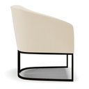Ver imagem 4 de Kit 2 Poltronas Stella Linho Bege A19 Base Industrial Preto - D’Rossi