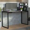 Ver imagem 1 de Mesa de Escritório Industrial Preta 120cm Nero Marquina Madesa