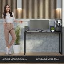 Ver imagem 7 de Mesa de Escritório Industrial Preta 120cm Nero Marquina Madesa