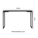 Ver imagem 3 de Mesa de Escritório Industrial Preta 120cm Nero Marquina Madesa