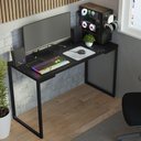 Ver imagem 5 de Mesa de Escritório Industrial Preta 120cm Nero Marquina Madesa