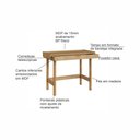 Ver imagem 7 de Escrivaninha com Gaveta 1,0m e Estante com Nichos Conjunto Home Office Pés em Madeira Maciça Cor: