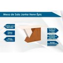 Ver imagem 2 de Conjunto: Mesa Sala Jantar Épic Sc24 Tampo Madeirado C/ Vidro Canto Curvo 160x90cm e 6 Cadeiras