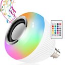 Ver imagem 1 de Lâmpada Caixa de Som Bluetooth Luz Led RGB Controle Remoto Som Festa Musica