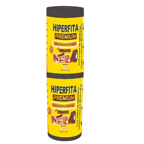 Fita Asfáltica Terracota Telhado 60CMX10MT Hiperfita Premium