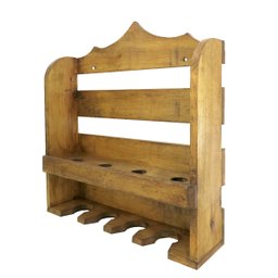 Adega de Vinho em Madeira Pinus para 4 Garrafas e 4 Taças - 5