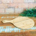 Ver imagem 2 de Tábua Gourmet Redonda de Bambu com Alça 43x30xm