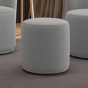 Ver imagem 2 de Puff Redondo Orgânico para Sala Malu Suede Cinza M11 - D’Rossi