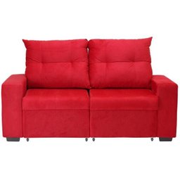 Sofá Noruega Vermelho Retrátil e Reclinável 3 Lugares Open Box - 1