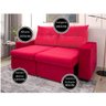 Sofá Noruega Vermelho Retrátil e Reclinável 3 Lugares Open Box - 4