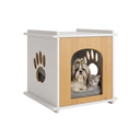 Ver imagem 4 de Mesa de Cabeceira Pet Casinha Cachorro Gato Madeira MDF:Mel