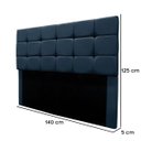 Ver imagem 5 de Cabeceira Estofada Cama Box Casal 140 Cm Bianca Suede: Azul Marinho