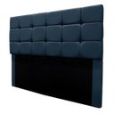 Ver imagem 3 de Cabeceira Estofada Cama Box Casal 140 Cm Bianca Suede: Azul Marinho